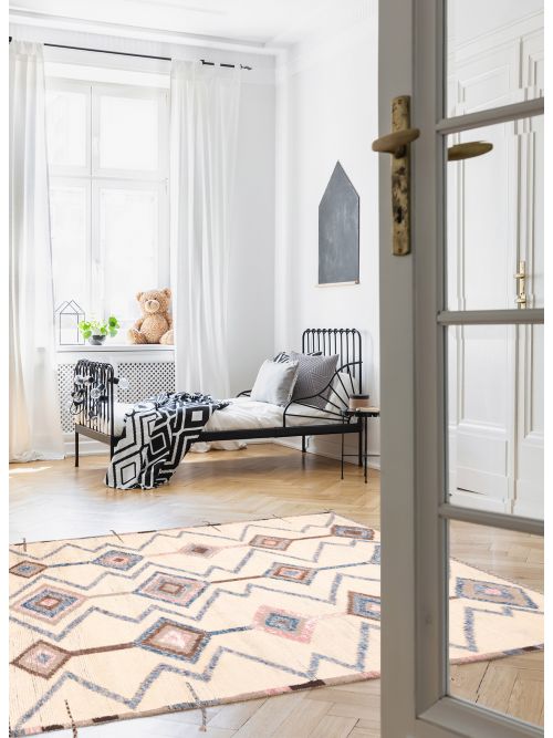 Indian Tangier Hand-knotted Silk & Wool Rug, 246 x 300 cm