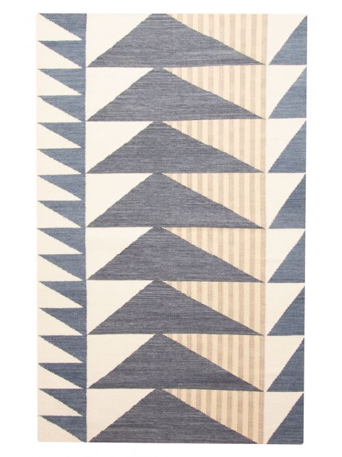 Turkish Ankara 5'0" x 8'0" Flat-Weave Wool Kilim 