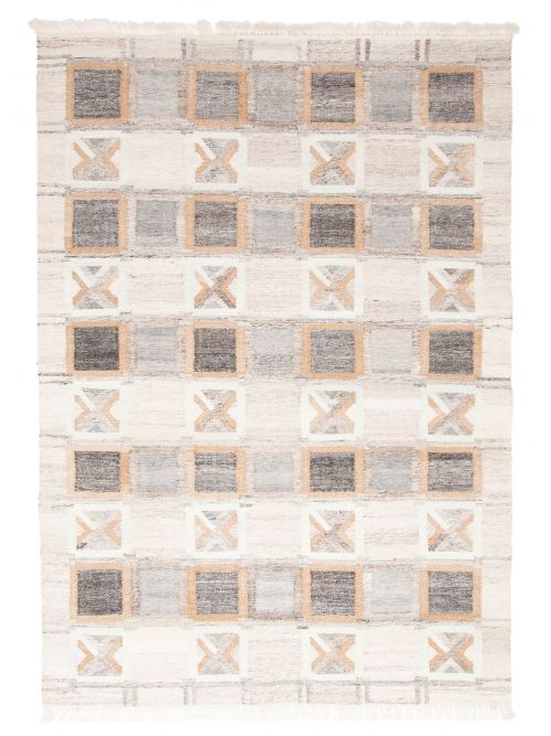 Turkish Ankara 5'3" x 7'8" Flat-Weave Wool Kilim 