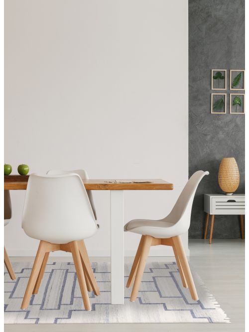 Turkish Ankara 5'4" x 7'7" Flat-Weave Wool Kilim 