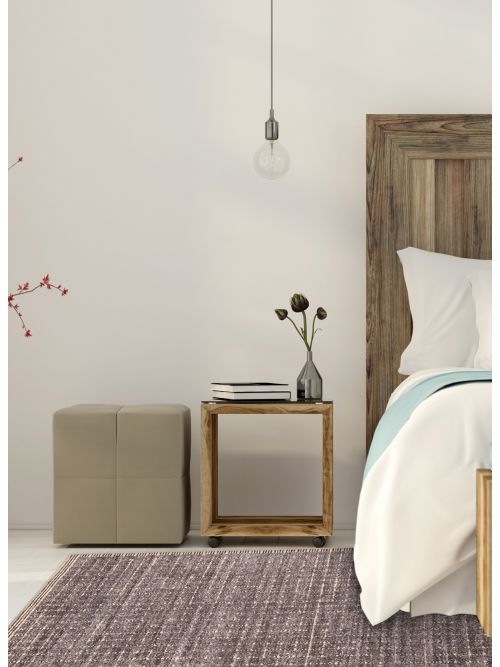 Indian Ananda Hand Loomed Silk Rug, 119 x 183 cm