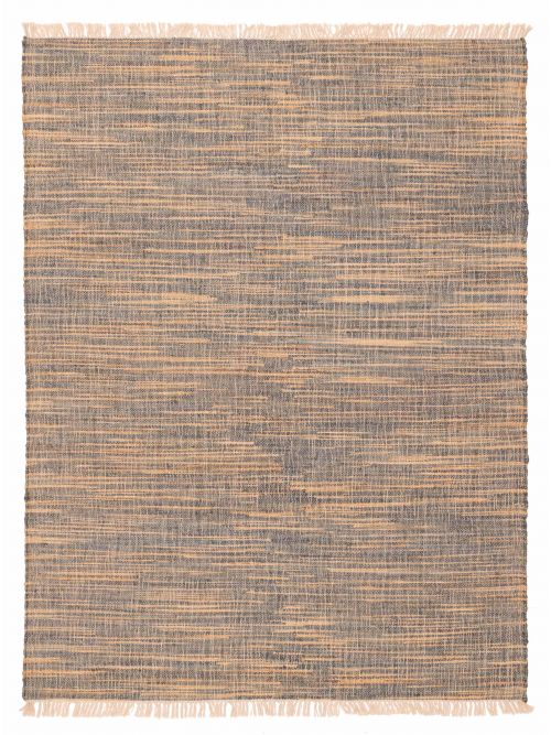 Indian Palas Denizli 5'6" x 7'2" Flat-Weave Jute Kilim 