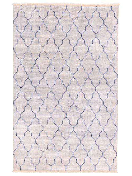 Indian Tangier 4'11" x 7'9" Hand-knotted Silk Rug 