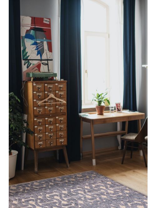 Indian Tangier 5'1" x 8'1" Hand-knotted Silk & Wool Rug 