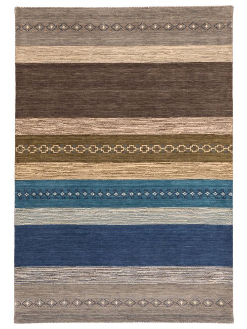 Indo Gabbeh 5'7" x 8'3" Hand Loomed Wool Rug 