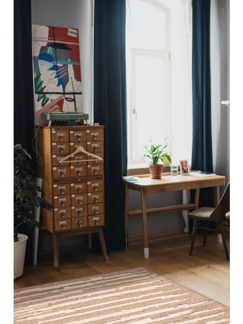 Indian Marrakech Flat-Weave Wool Kilim, 157 x 241 cm