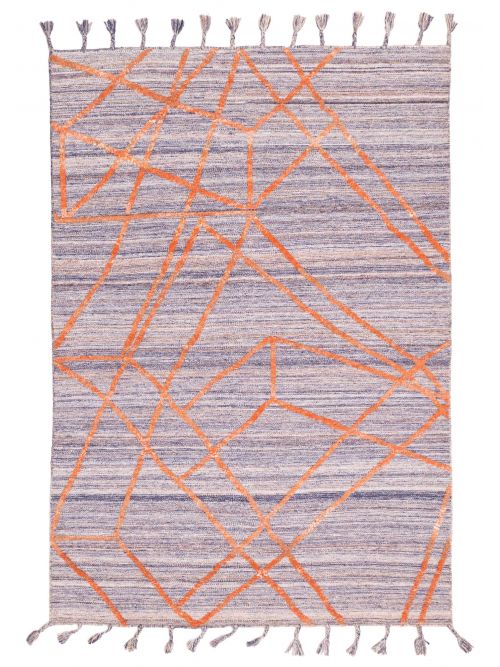 Indian Marrakech Flat-Weave Wool Kilim, 163 x 236 cm