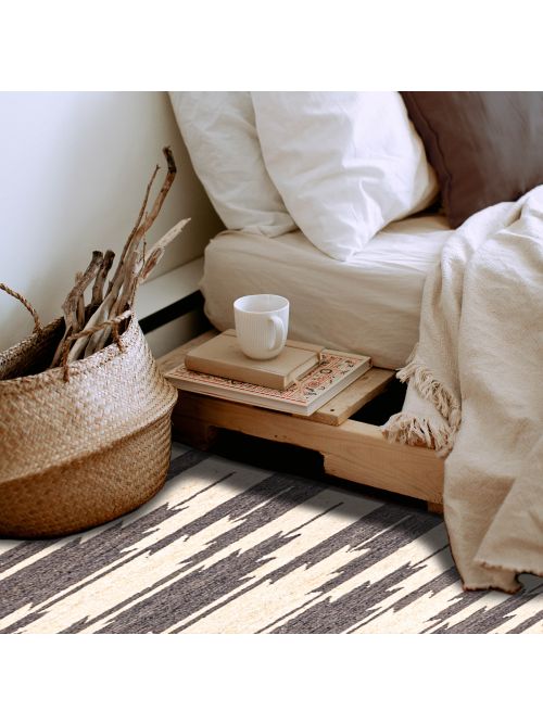 Indian Marrakech Flat-Weave Wool Kilim, 152 x 244 cm