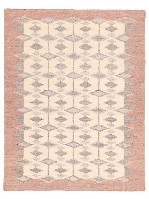 Indian Marrakech Flat-Weave Wool Kilim, 173 x 226 cm