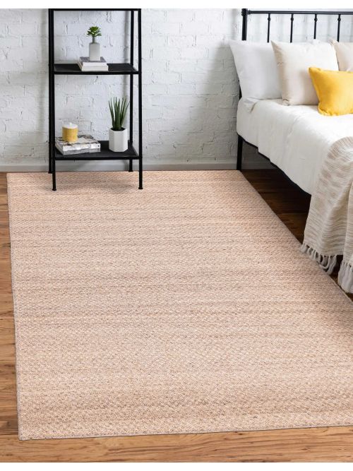 Indian Sienna 5'4" x 7'7" Braid weave Wool Rug 