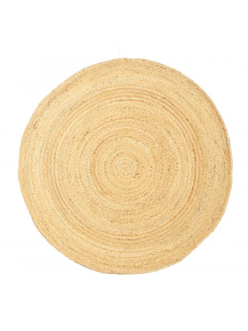 Indian Palas Denizli 3'11" x 3'11" Braided Weave Jute Rug 