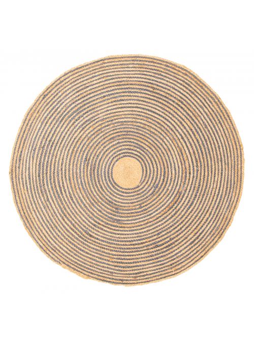 Tapis palas denizli 3'10" x 3'10" en jute filée à la main