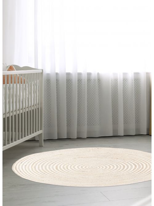 Tapis palas denizli 3'3" x 3'3" en jute filée à la main