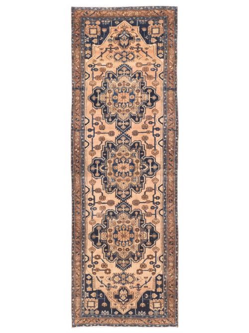 Persian Style 3'3" x 9'9" Hand-knotted Wool Runner Rug 