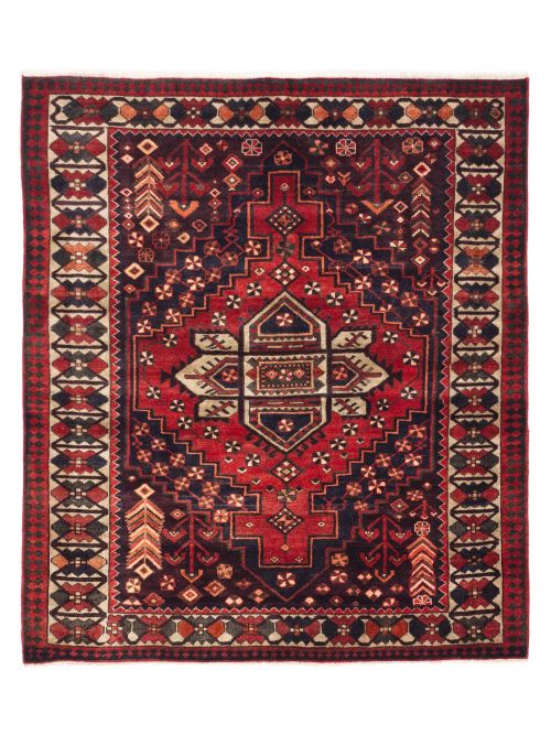 Persian Style 5'5" x 6'3" Hand-knotted Wool Rug 