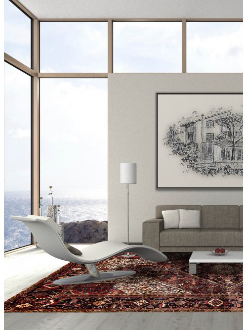 Persian Style 9'7" x 12'3" Hand-knotted Wool Rug 