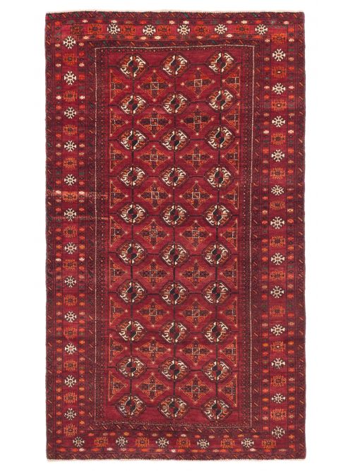 Afghan Baluch 4'4" x 7'7" Hand-knotted Wool Rug 