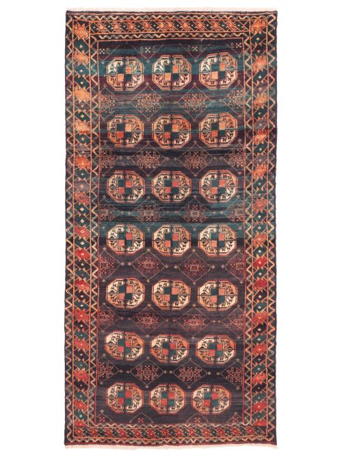 Afghan Baluch 4'3" x 8'10" Hand-knotted Wool Rug 