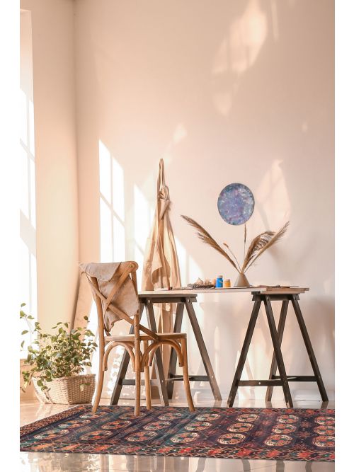 Afghan Baluch 4'3" x 8'10" Hand-knotted Wool Rug 