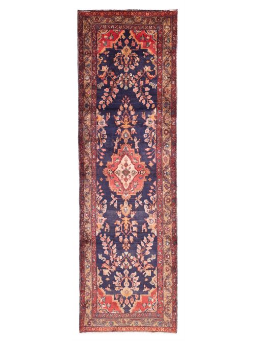 Persian Style 3'6" x 11'9" Hand-knotted Wool Runner Rug 