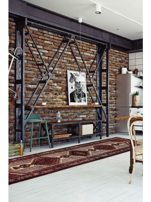 Persian Style 3'2" x 11'5" Hand-knotted Wool Runner Rug 