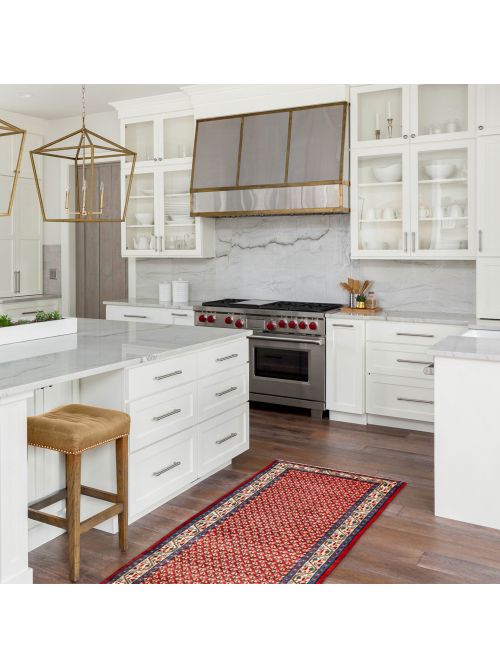 Persian Style 2'6" x 6'6" Hand-knotted Wool Runner Rug 