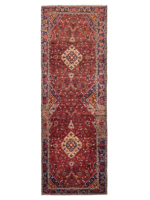 Persian Style 3'11" x 11'8" Hand-knotted Wool Runner Rug 