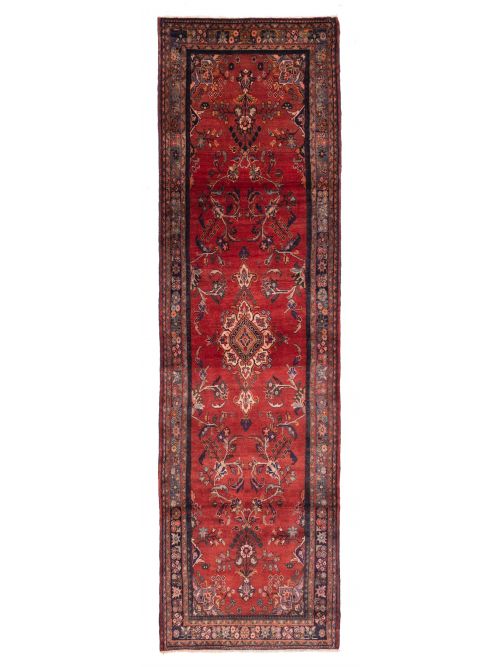 Persian Style 3'6" x 13'0" Hand-knotted Wool Runner Rug 