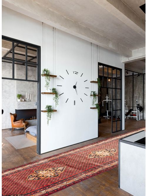 Persian Style 4'1" x 12'5" Hand-knotted Wool Runner Rug 