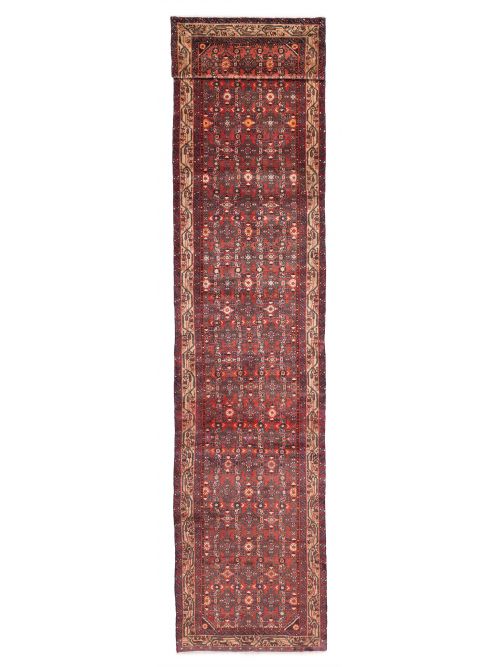 Persian Style 2'11" x 15'7" Hand-knotted Wool Runner Rug 
