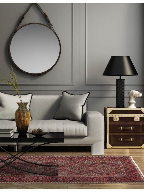 Afghan Baluch 3'11" x 7'1" Hand-knotted Wool Rug 