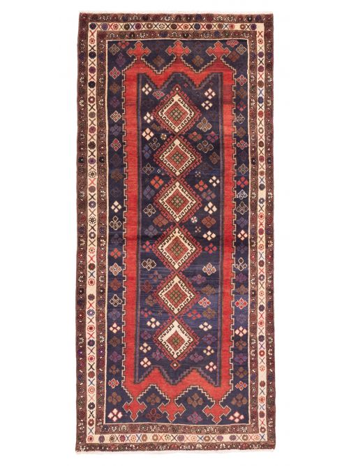 Persian Style 3'3" x 7'7" Hand-knotted Wool Runner Rug 