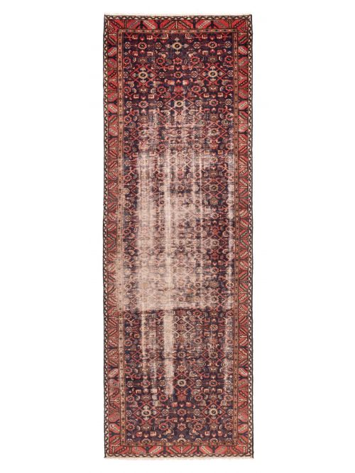 Persian Style 3'9" x 11'7" Hand-knotted Wool Runner Rug 