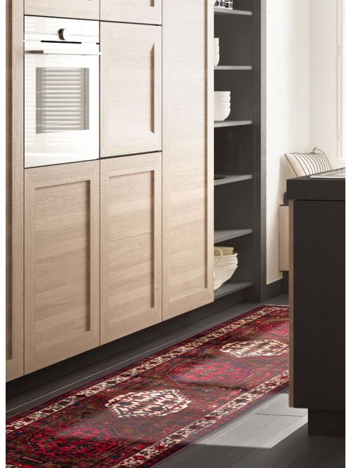 Persian Style 3'3" x 11'2" Hand-knotted Wool Runner Rug 