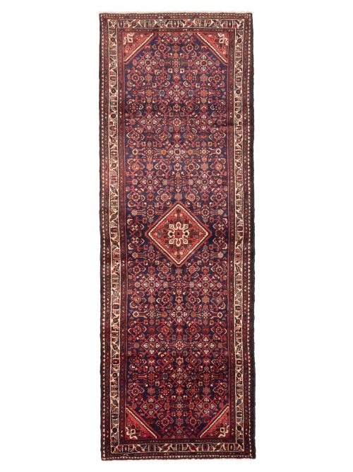 Persian Style 3'5" x 10'6" Hand-knotted Wool Runner Rug 