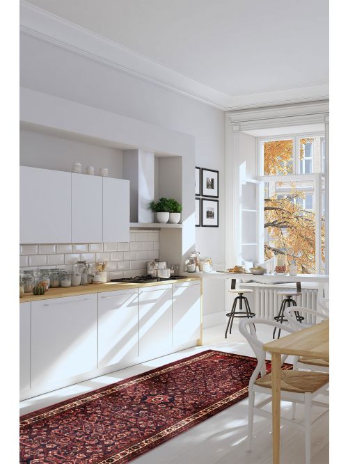 Persian Style 3'4" x 10'8" Hand-knotted Wool Runner Rug 