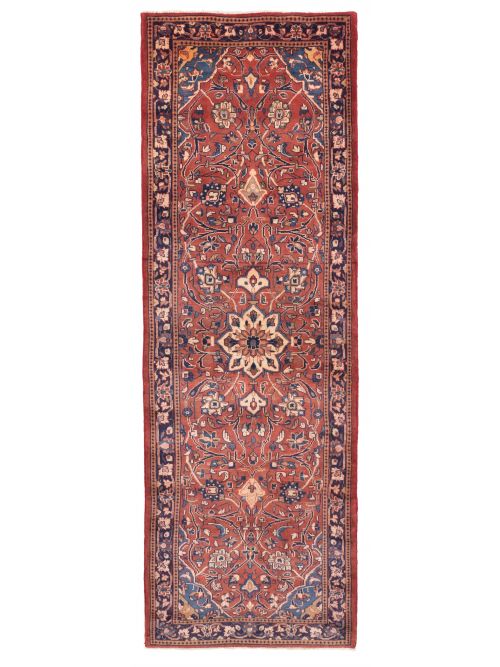 Persian Style 3'6" x 11'0" Hand-knotted Wool Runner Rug 