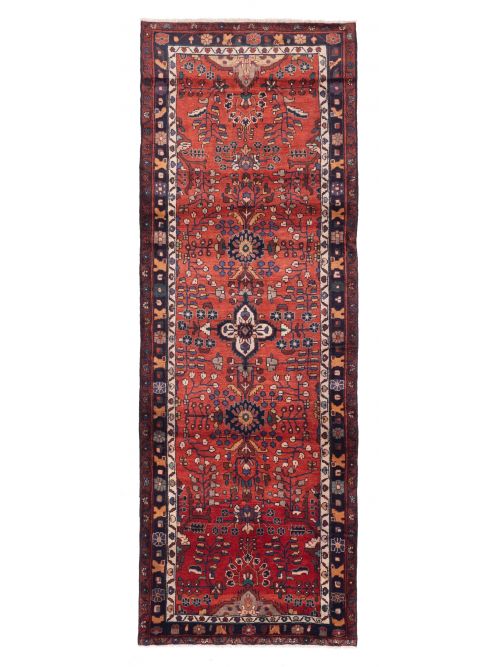 Persian Style 3'7" x 10'7" Hand-knotted Wool Runner Rug 