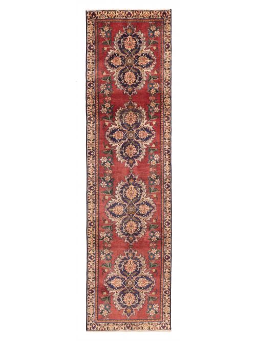Persian Style 2'10" x 11'1" Hand-knotted Wool Runner Rug 