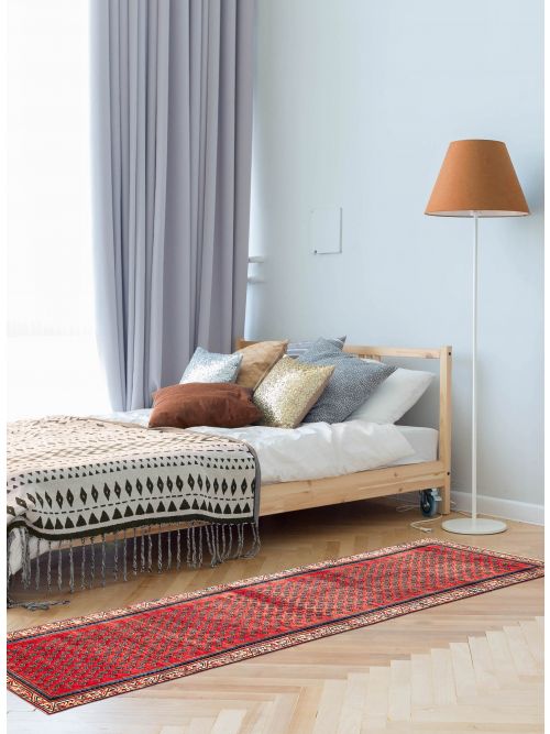 Persian Style 2'8" x 11'4" Hand-knotted Wool Runner Rug 