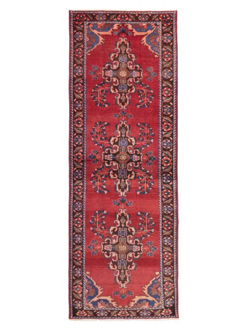 Persian Style 3'8" x 9'9" Hand-knotted Wool Runner Rug 