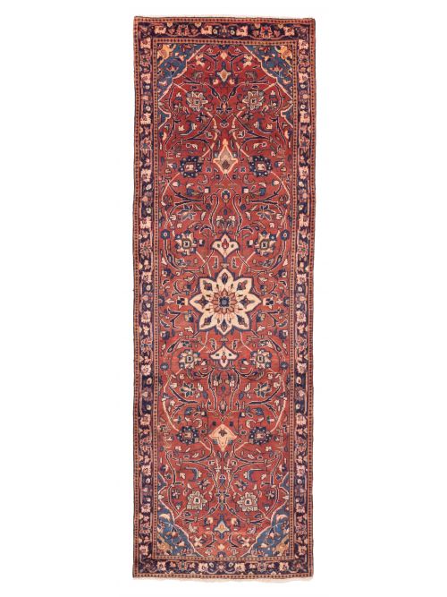 Persian Style 3'4" x 10'11" Hand-knotted Wool Runner Rug 