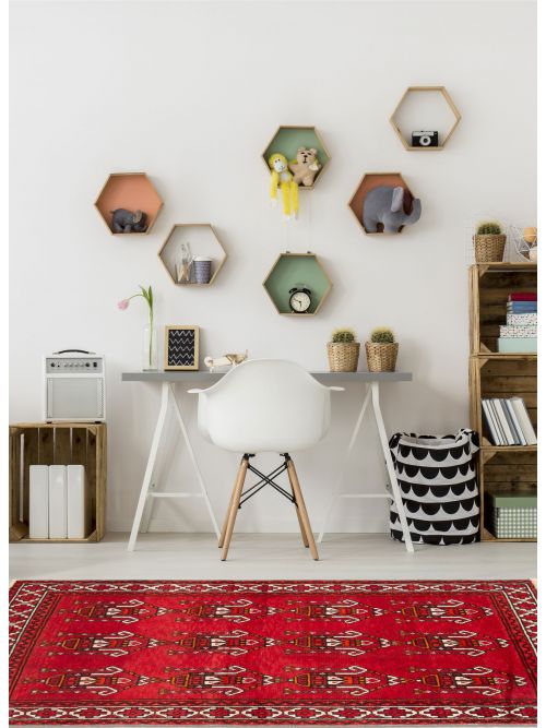 Afghan Baluch 3'11" x 5'11" Hand-knotted Wool Rug 