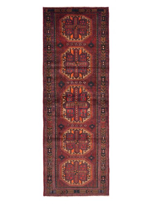 Persian Style 3'7" x 10'6" Hand-knotted Wool Runner Rug 