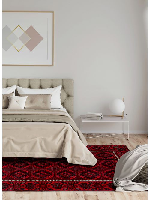 Afghan Baluch 4'0" x 7'5" Hand-knotted Wool Rug 