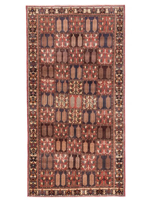 Persian Style 4'10" x 9'6" Hand-knotted Wool Rug 
