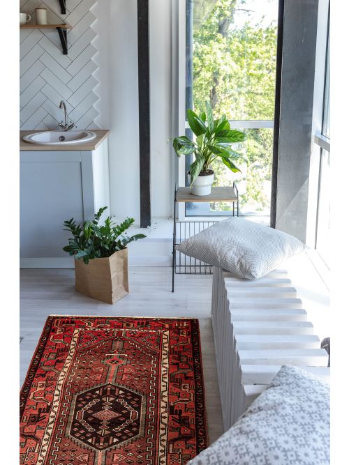 Persian Style Hand-knotted Wool Rug, 99 x 206 cm