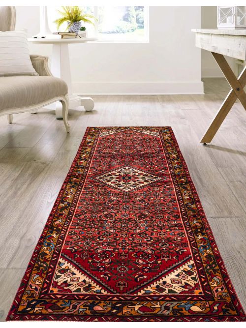 Persian Style Hand-knotted Wool Runner Rug, 109 x 297 cm