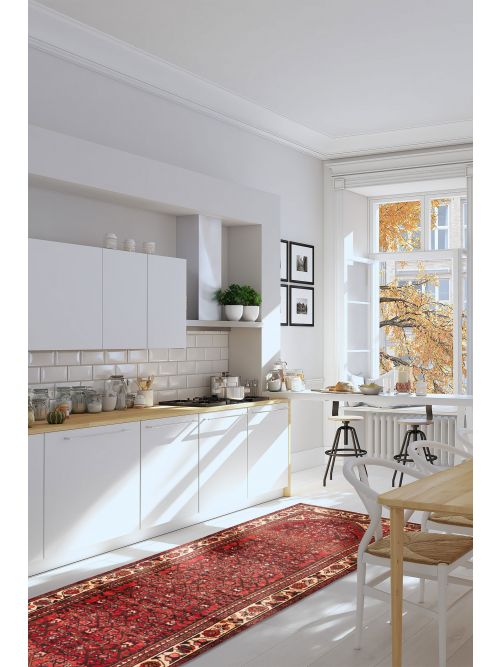 Persian Style Hand-knotted Wool Runner Rug, 109 x 295 cm