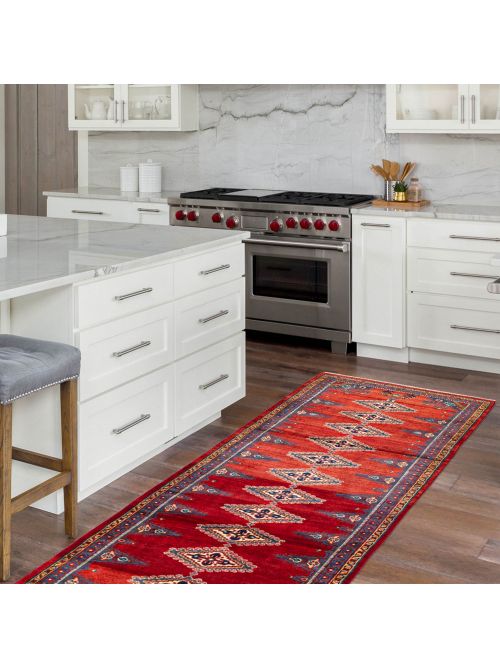 Persian Style Hand-knotted Wool Runner Rug, 112 x 351 cm